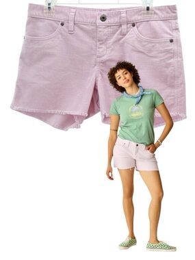 Carve Designs Lilac Oahu Corduroy Frayed Hem Relaxed Fit Shorts, Size 2
